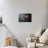 Wereldkaart - Edelstenen - Regenboog - Ruw Tuinposter op houten frame 2 cm dik klein -sfeer1