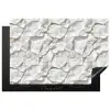 Structuur - Rots - Wit Inductie beschermer vinyl 3mm klein 276 -3d