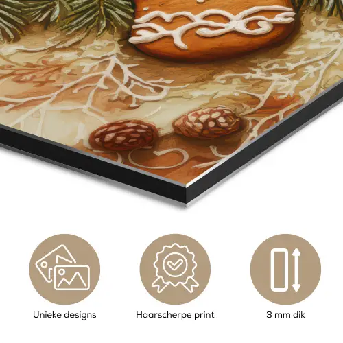 Kerstmis - Koekje - Poppetje - Speculaas aluminium wit klein -closeup_NL