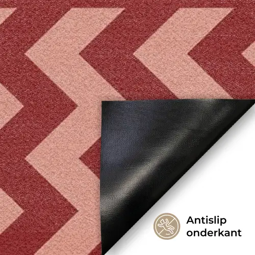 Familie - In - Patroon - Terracotta Deurmat klein -antislip_NL