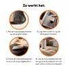Boeken - Toren - Koffie - Beige Inductie beschermer vinyl 3mm klein -zzzzzzz-td-werking