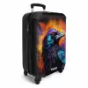 Kraai met kleurrijke graffiti NBS - Handbagage koffer - Kinderen Unisex middel -productfoto_3d