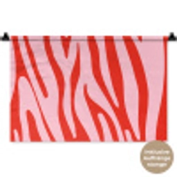 Zebraprint - Roze - Rood - Dierenprint Wandkleed katoen klein -t3d_DE