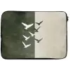 Japandi - Vogel - Groen laptophoes neopreen klein -zkaufland3dotto