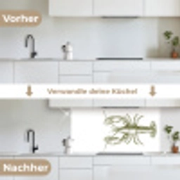 Groen - Kreeft - Wit keuken achterwand 2 middel -voor-na_DE