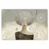 Pluis - Vrouw - Beige Placemat vinyl groot -zzsfeer1_Kitchenyeah-website