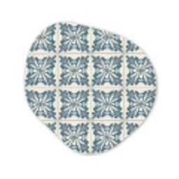Dessin - Tegel - Blauw Wandcirkel Organisch Forex 3mm klein 629 -3d