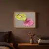 Planten - Anthurium - Groen - Roze Light Box met batterij (Wandlamp) middel -sfeer4