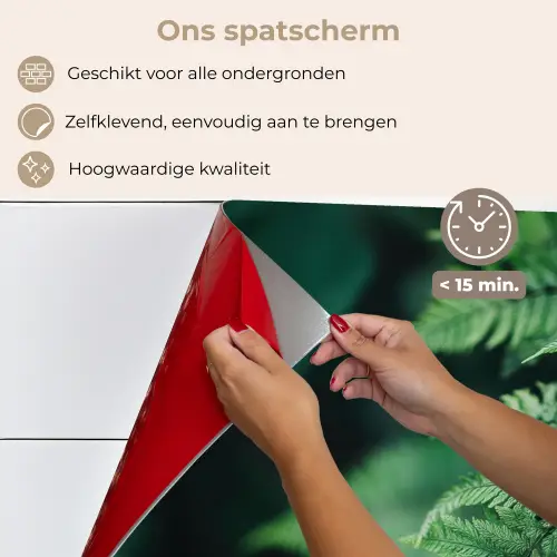 Varenblad - Groen - Structuur - Wazig keuken achterwand spatscherm klein -spatscherm_NL