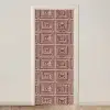 Geometrisch - Patroon - Rood deurposter klein 289 -3d_beige