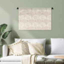 Golven - Structuur - Beige Wandkleed katoen klein 269 -sfeer7