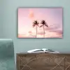 Palmbomen - Paars - Wolken - Lucht canvas 2cm klein -sfeer4