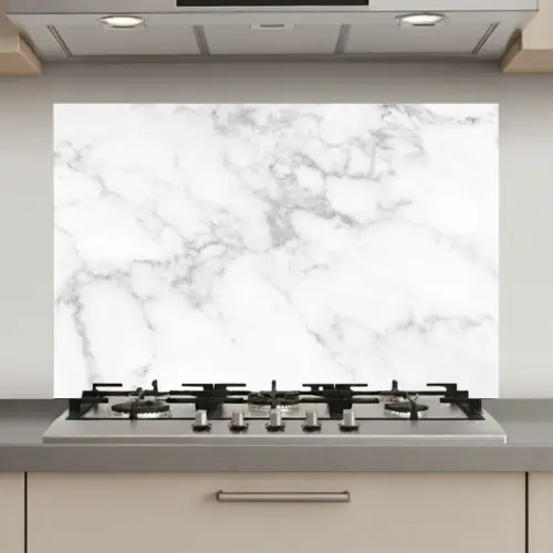 Marmer - Grijs - Wit - Marmerstructuur keuken achterwand spatscherm klein -3d_website