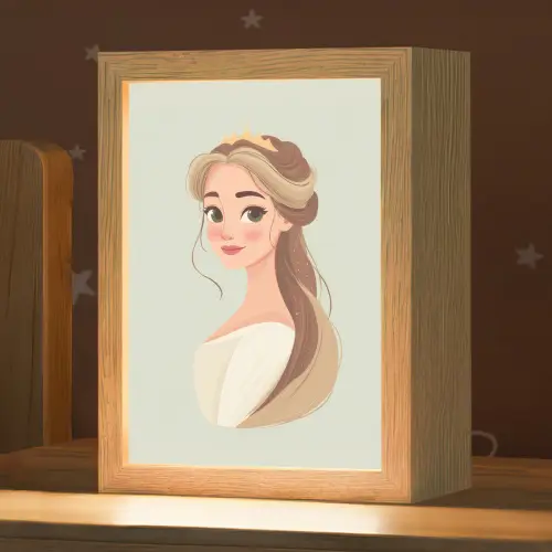 Prinses - Tiara - Groen Light Box met kabel klein -zzz_3d_website