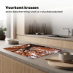 Boom - Bladerdak - Herfst - Oranje - Sfeervol Inductie beschermer vinyl 3mm klein -sfeer1