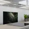 Blad - Groen - Nerven - Regendruppels keuken achterwand spatscherm klein -3d_schuin