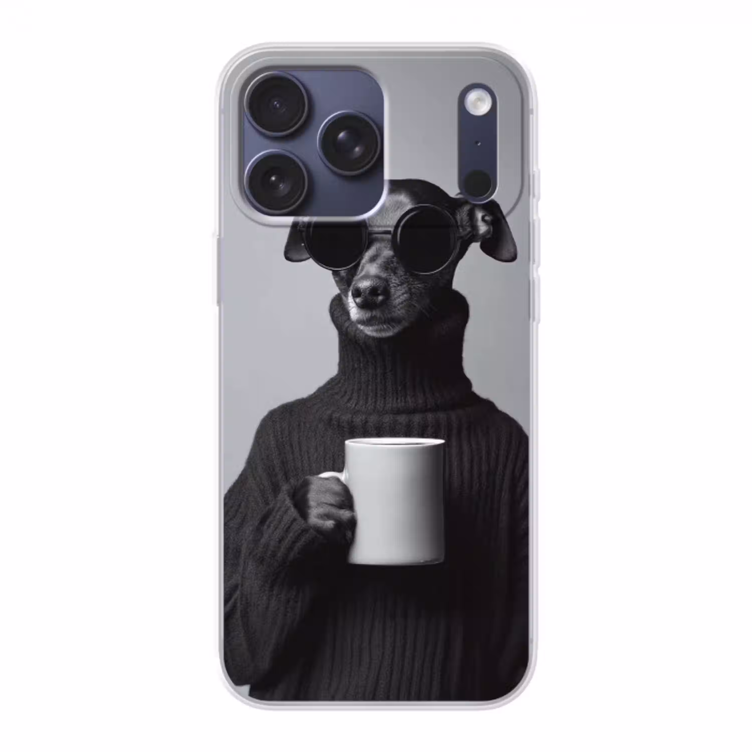 Coltrui - Hond - Bril - Mok Telefoonhoesje iPhone 17 Pro Max klein -3d