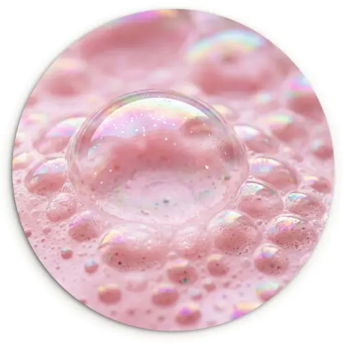 Schuim - Structuur - Roze Wandcirkel kunststof plaat 5mm dik klein -3d