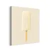 Minimalistisch - Waterijsje - Stokje - Beige aluminium wit klein -3d