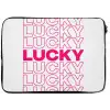 Lucky - Roze - Patroon laptophoes neopreen klein -zkaufland3dotto