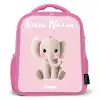 Olifant - Grijs - Baby - Slurf Kinderrugzak - Roze middel -3d