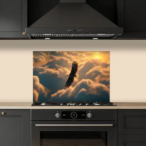 Adelaar - Wolken - Zon keuken achterwand spatscherm klein -sfeer1