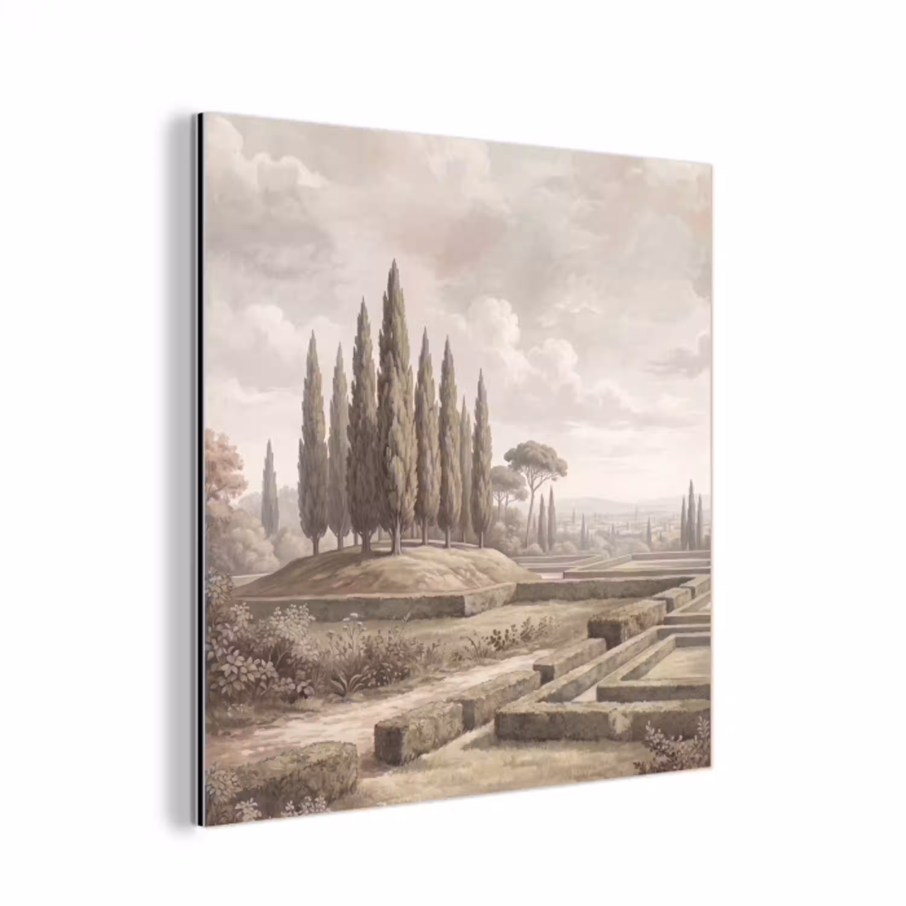 Vallei - Tuin - Natuur - Groen aluminium wit klein -3d
