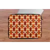 Geometrisch - Retro - Oranje laptophoes neopreen klein 279 -tafel