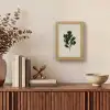 Eikenbladeren - Beige - Groen - Golvende randen Light Box met kabel (Tafellamp) klein -sfeer2