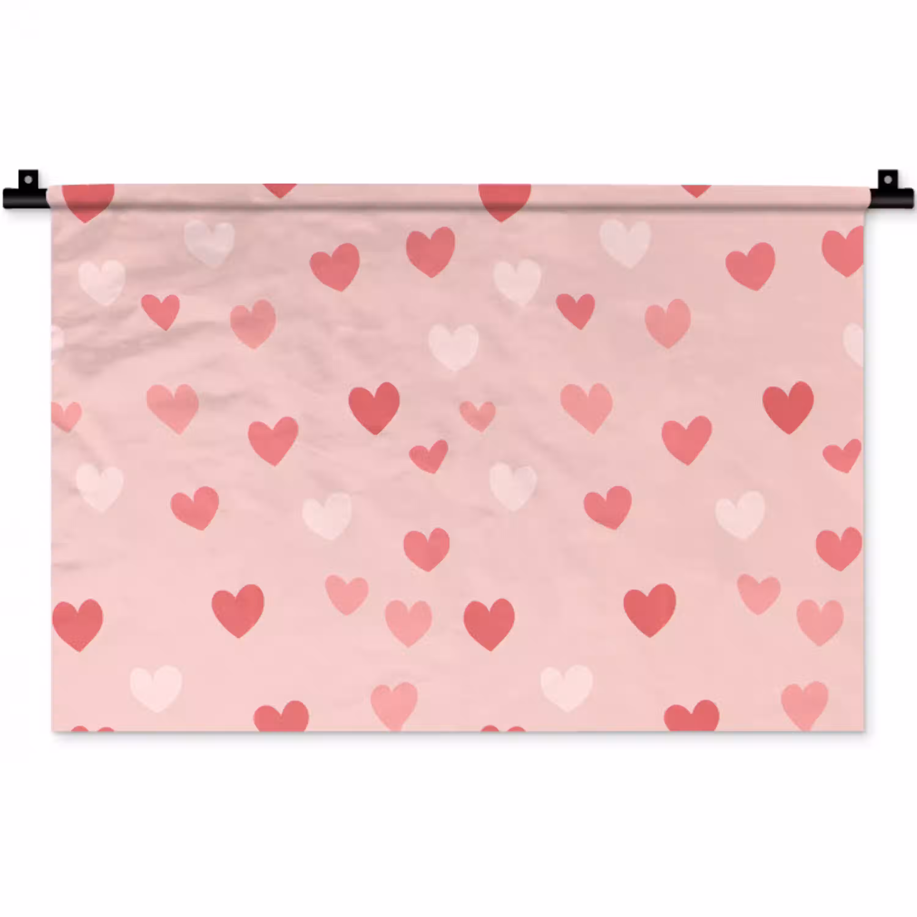 Hartjes - Patroon - Roze - Eenvoudig Wandkleed katoen klein -zz3d