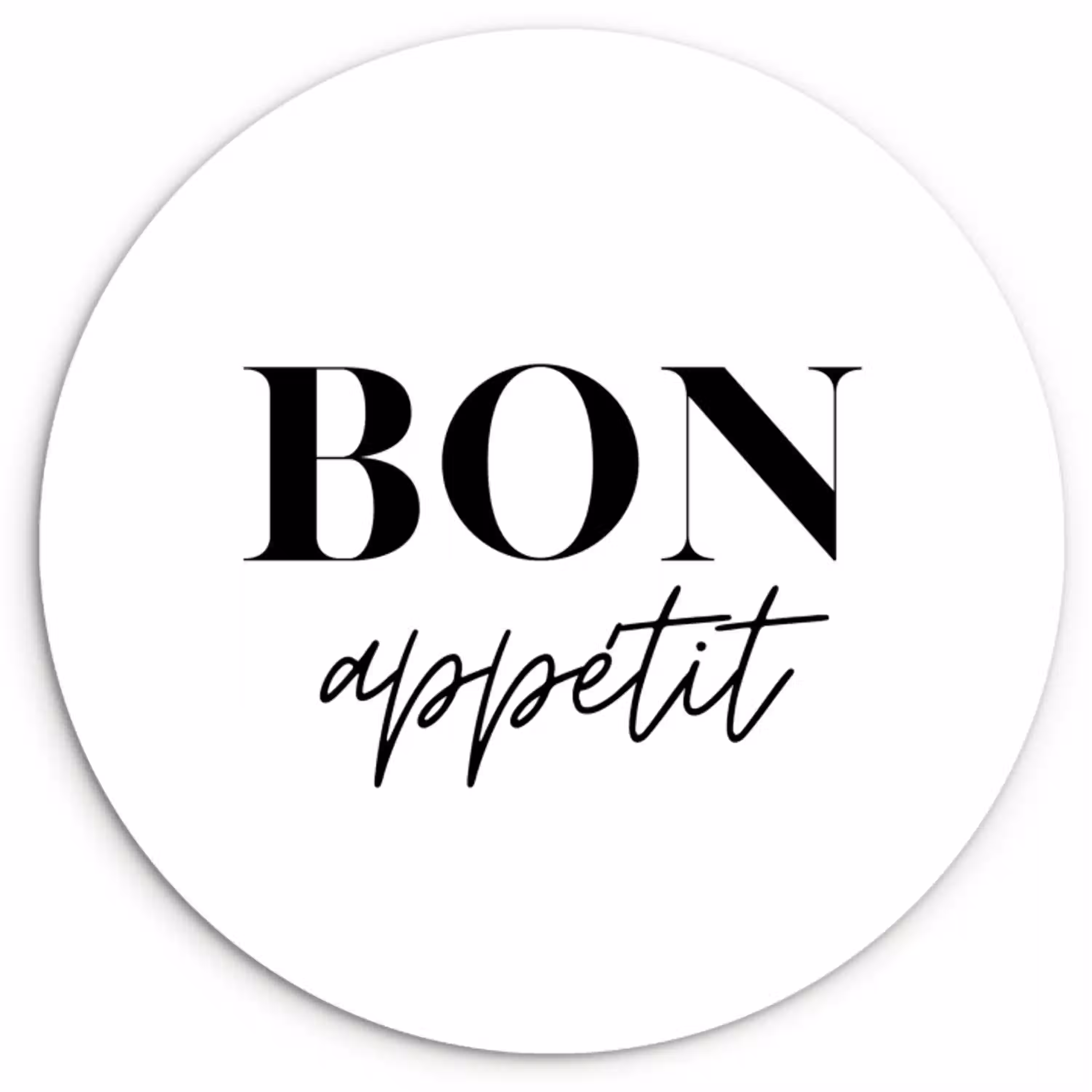 Smaakvolle Typografie KitchenYeah - Keuken - Wandcirkel Forex klein -3d