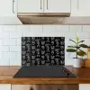 Penseel - Bogen - Lijnen - Wit keuken achterwand spatscherm klein 900 -sfeer2