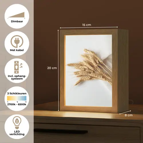 Graan - Geel - Wit - Natuur - Stilleven Light Box met kabel (Tafellamp) klein -USP_NL