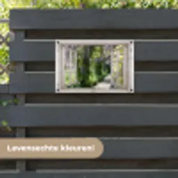 Uitzicht op Wisteria-Tuin tuinposter los doek klein -sfeer3