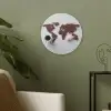 Wereldkaart - Koffiebonen - Suikerklontjes Akoestische PET Vilt - Rond klein -sfeer2