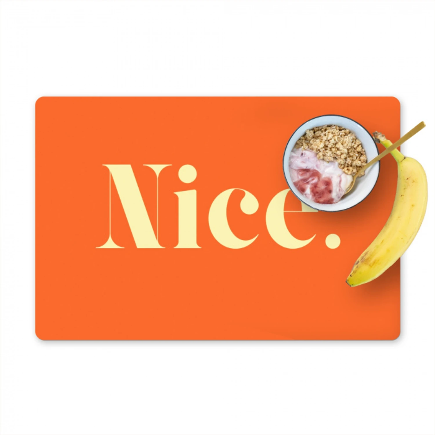 Oranje - Gebroken wit - Nice Placemat vinyl groot -zzzproduct_Kitchenyeah-website