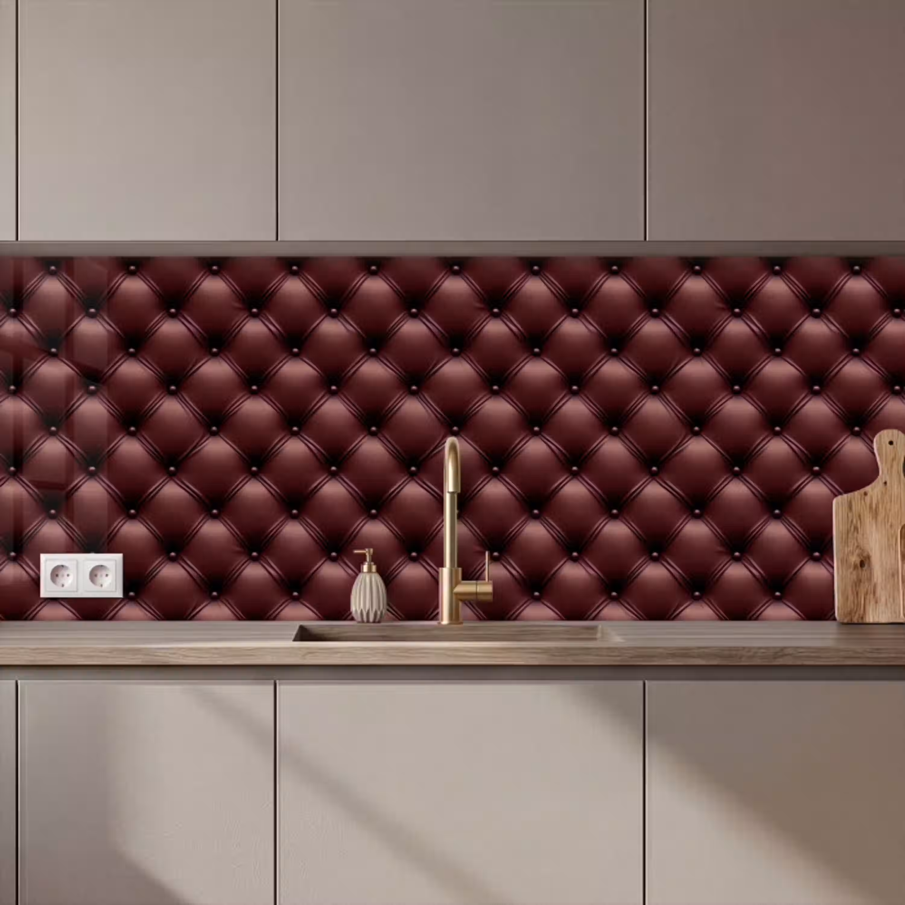 Leer - Patroon - Bordeaux keuken achterwand 2 middel 871 zz_3dshopping