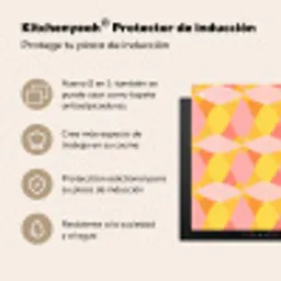 Kleurrijk - Ruitpatroon - Bladvormen Inductie beschermer vinyl 3mm middel 274 -zzzzzzusp-haakje_ES