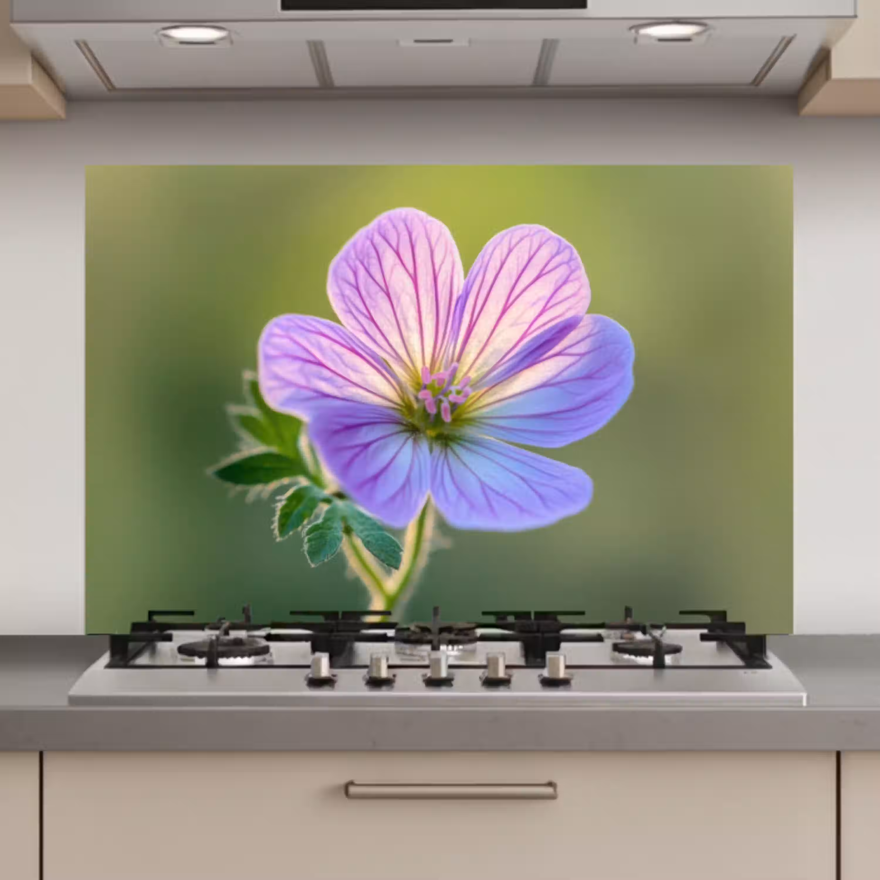Bloem - Close up - Paars keuken achterwand spatscherm klein -3d_website