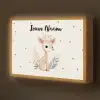 Illustratie - Stippen - Aquarel - Hertje Light Box met batterij (Wandlamp kind) middel -z3d_website