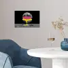 Maan - Geel - Roze - Zwart poster papier klein -sfeer3