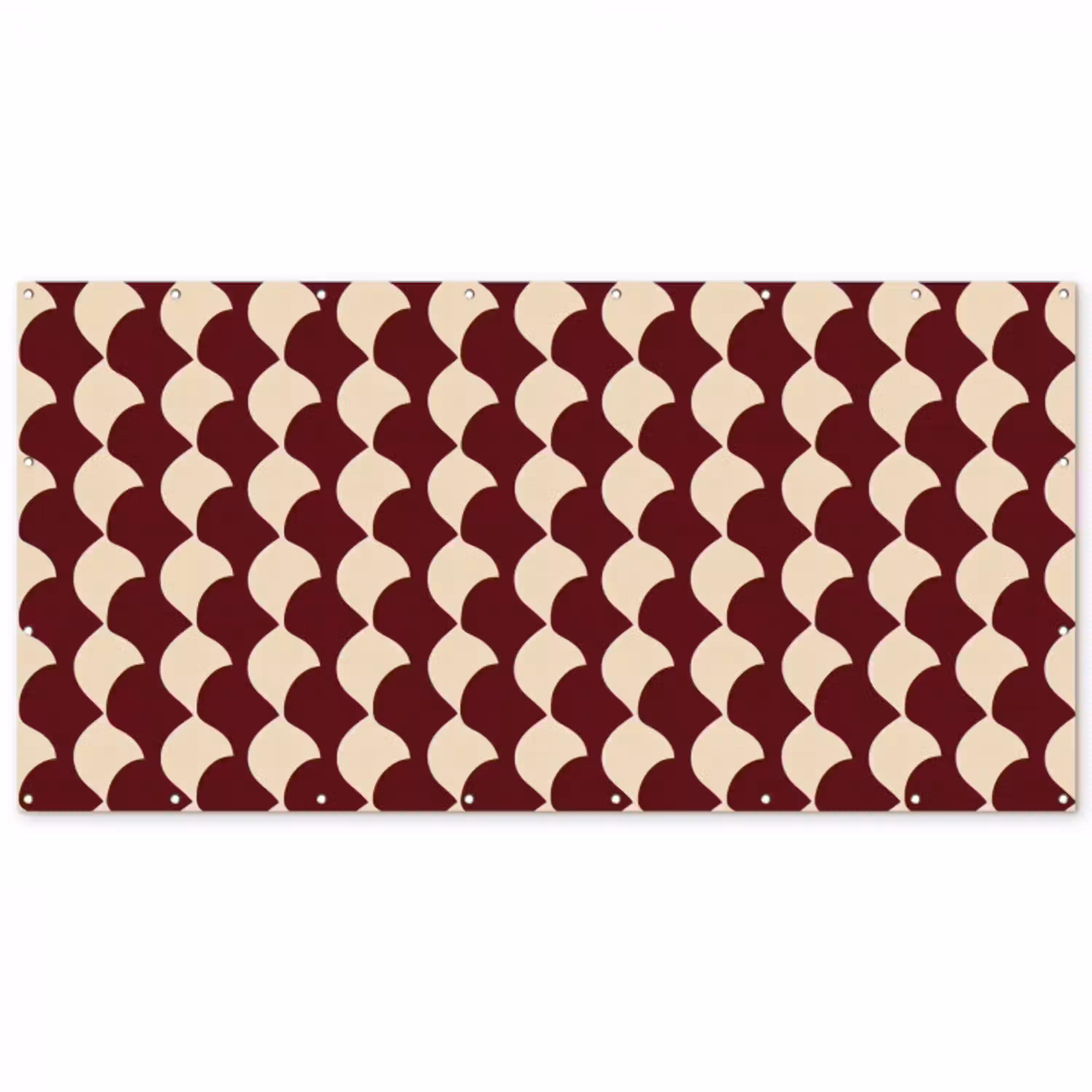 Rood - Tegelpatroon - Crème Balkonbeschermer Duitsland klein 596 -zz_3d