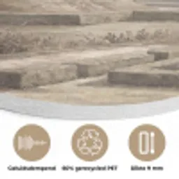 Vallei - Tuin - Natuur - Groen Akoestische PET Vilt - Rond klein -closeup_NL