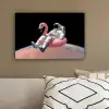 Astronaut - Flamingo - Zwemband - Roze canvas 2cm klein -sfeer3