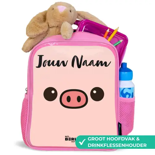 Kawai - Varken - Roze Kinderrugzak - Roze middel -inhoud_NL