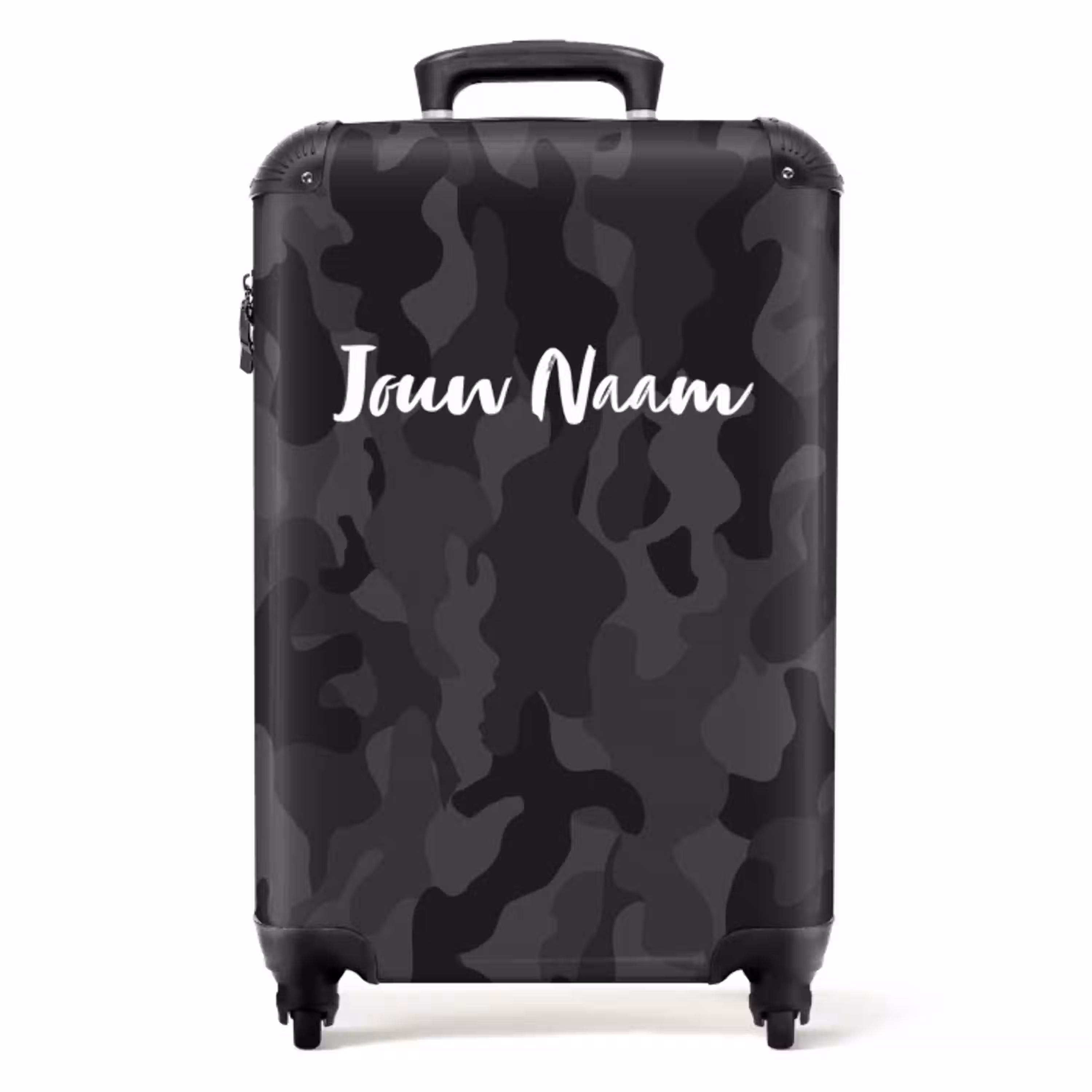Groene camouflage print NBS - Handbagage koffer - Kinderen Unisex middel -productfoto_recht
