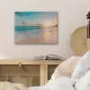 Zonsondergang - Strand - Zee - Zomer - Blauw PET vilt klein -sfeer3