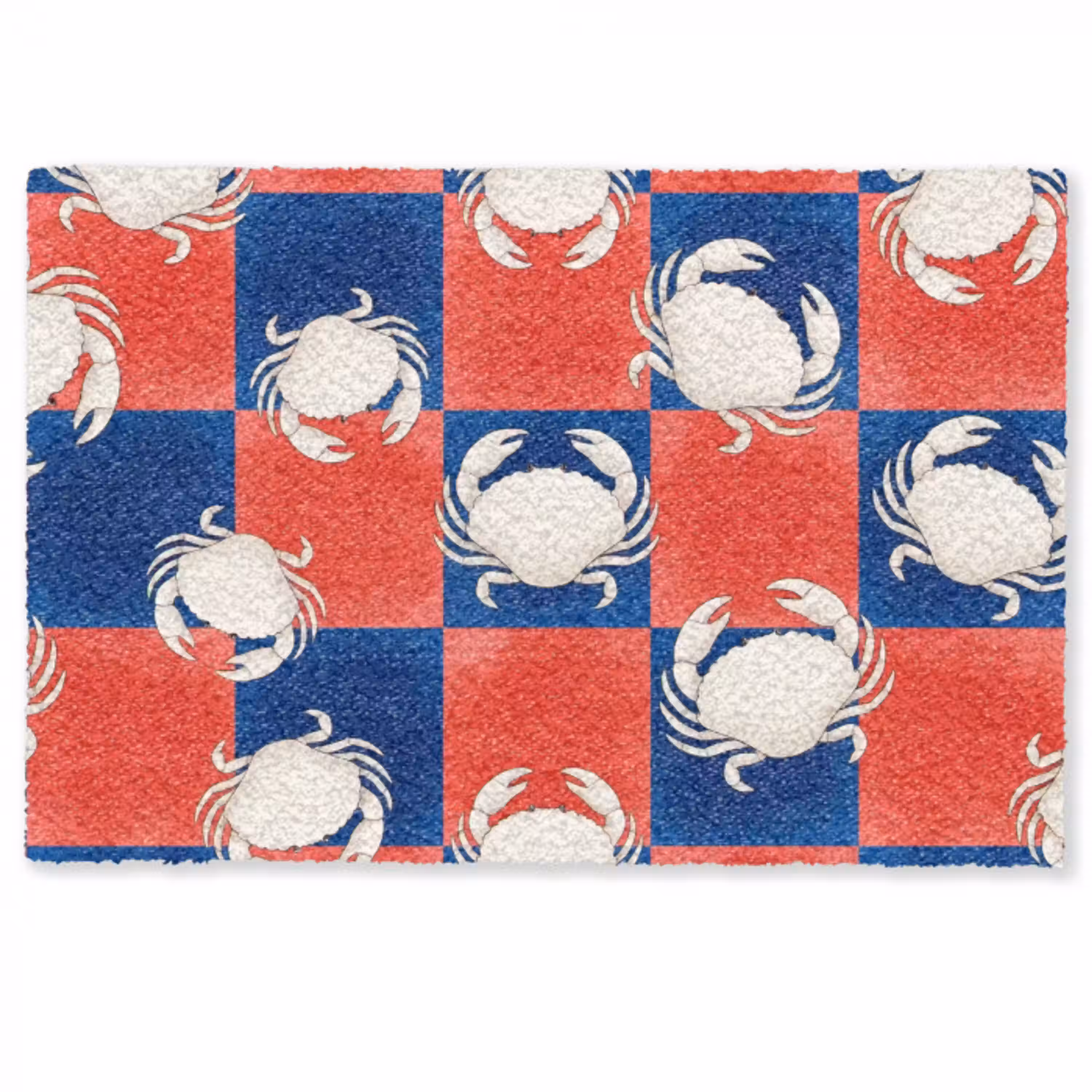 Patroon - Zeeleven - Rood - Blauw - Abstract Deurmat klein -zkaufland3d