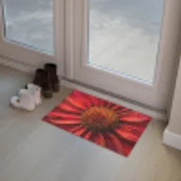 Close up - Bloem- Rood Deurmat klein -sfeer3