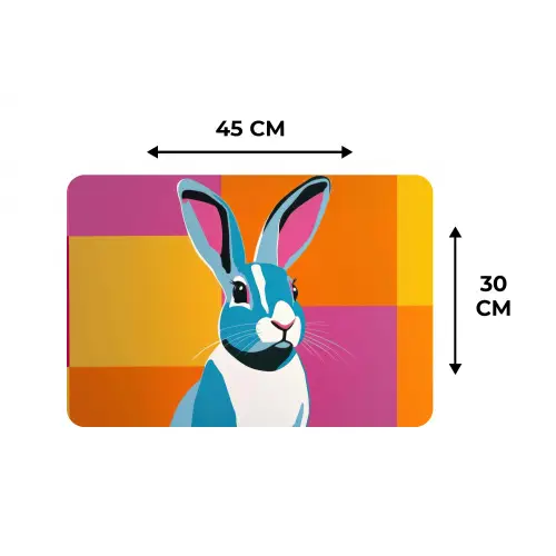 Haas - Kleurvakken - Oren - Roze Placemat vinyl groot -specs